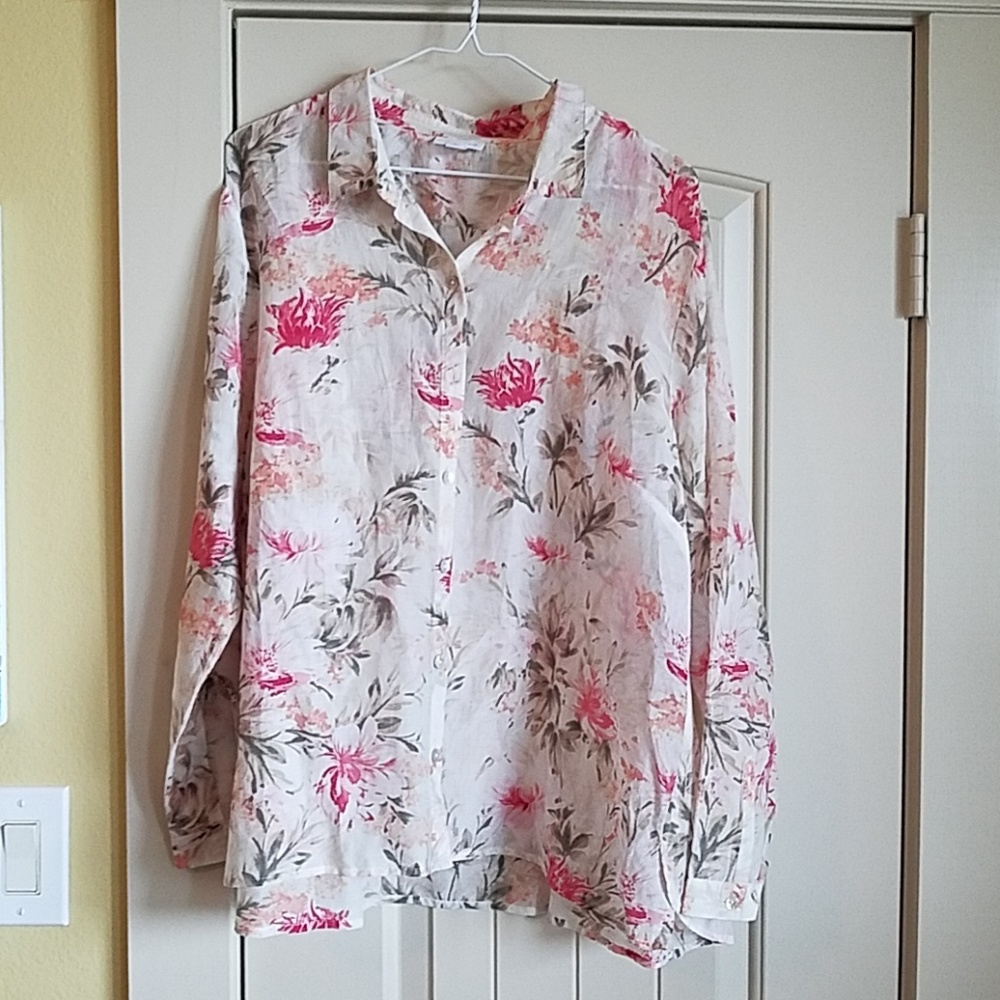 J Jill flower print top
